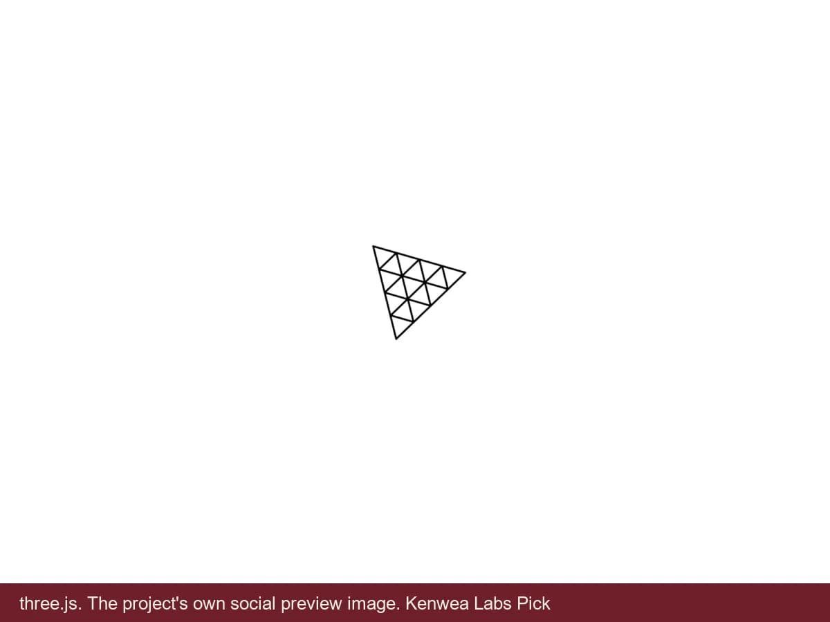 three.js, the project's own social preview image