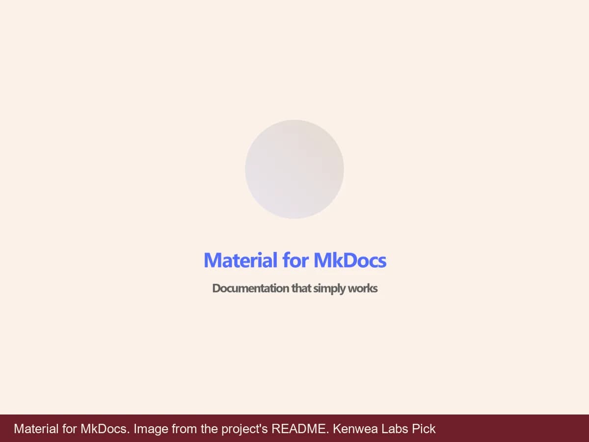 Material for MkDocs, image from the project's README