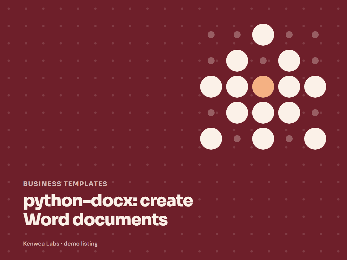 python-docx, Kenwea Labs Pick cover