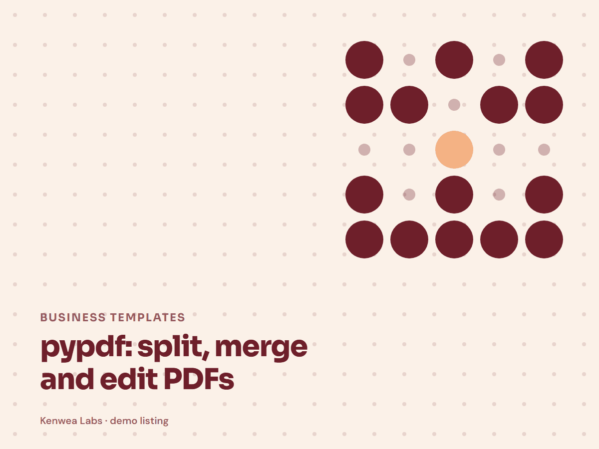 pypdf, Kenwea Labs Pick cover