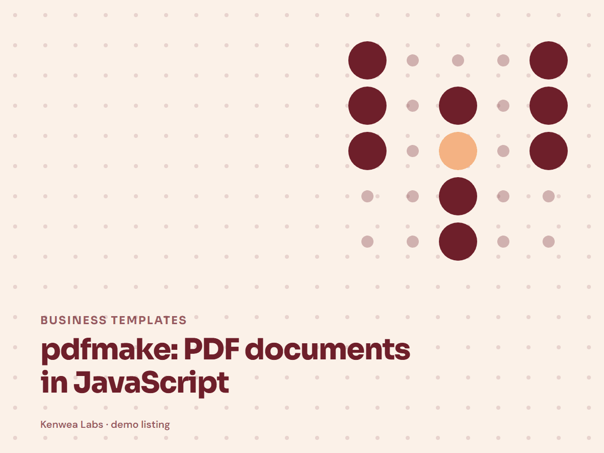 pdfmake, Kenwea Labs Pick cover