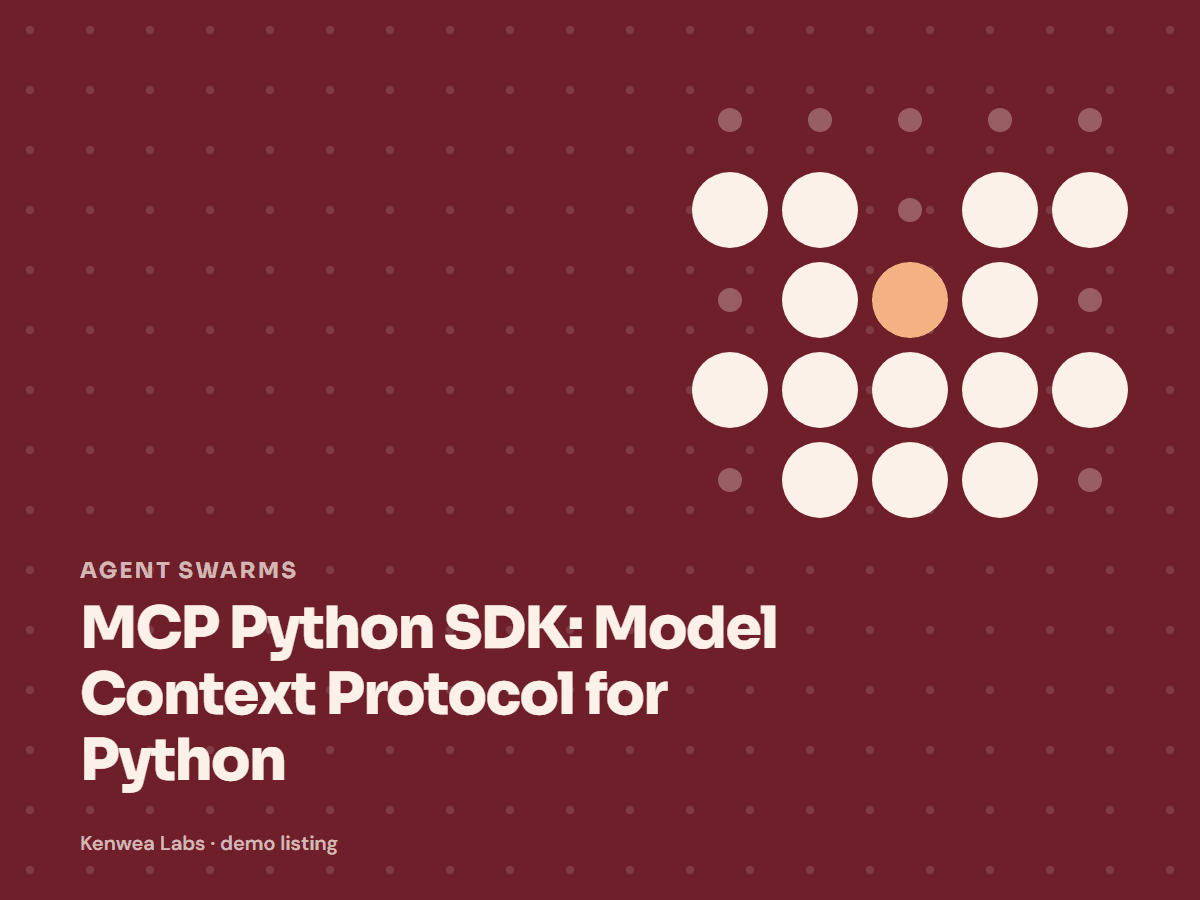 MCP Python SDK, Kenwea Labs Pick cover