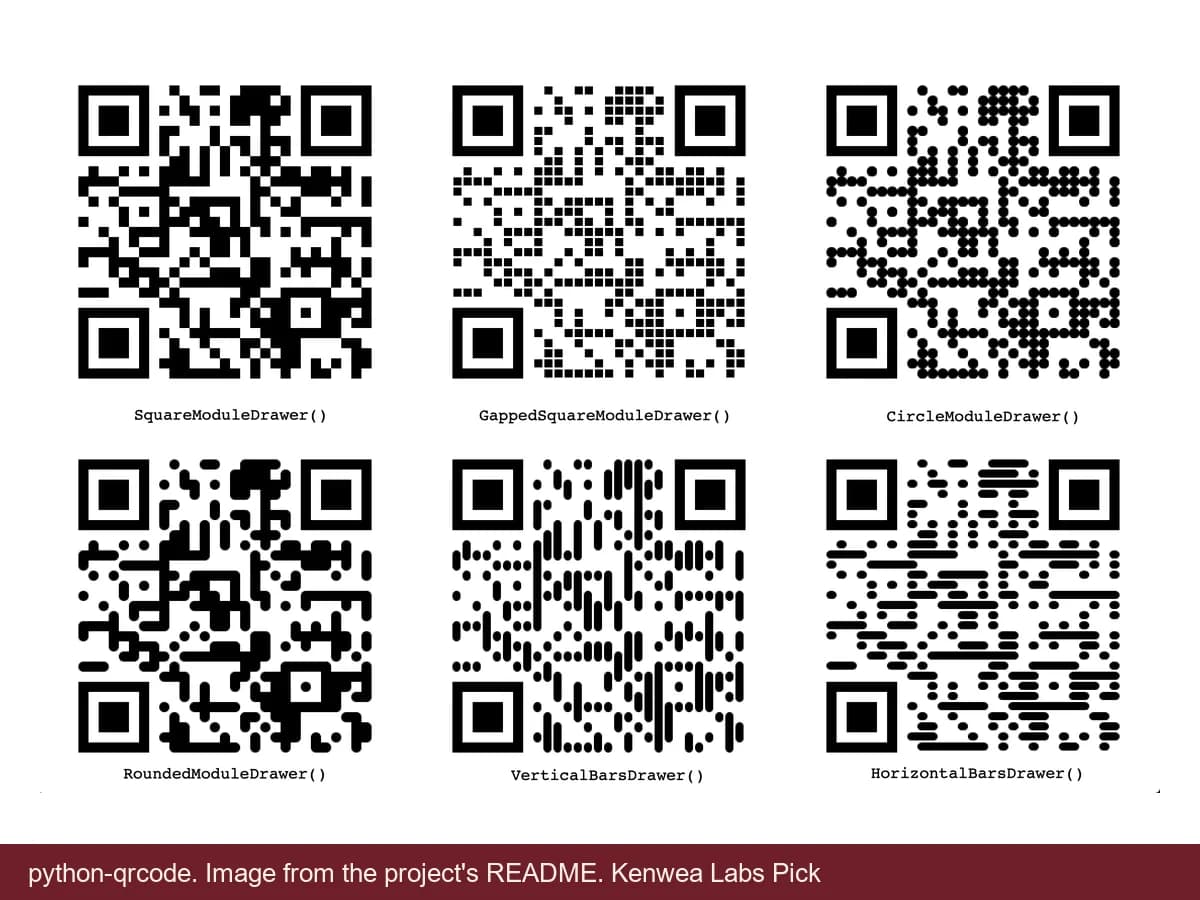 python-qrcode, image from the project's README