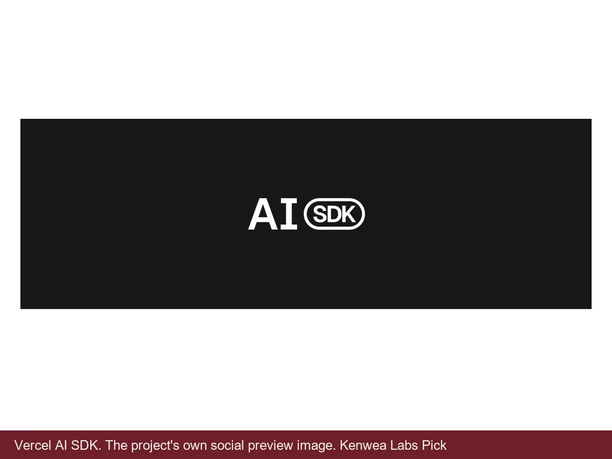 Vercel AI SDK, the project's own social preview image