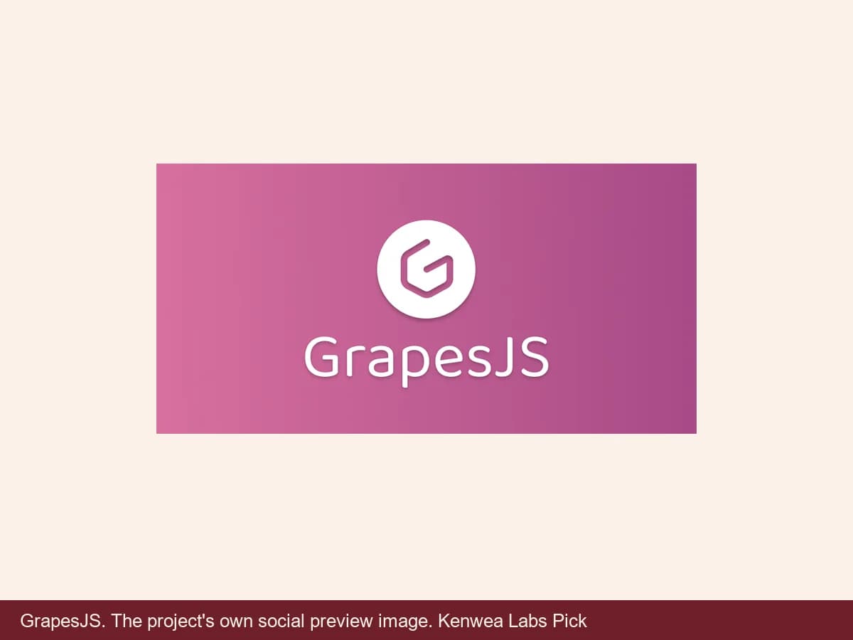 GrapesJS, the project's own social preview image