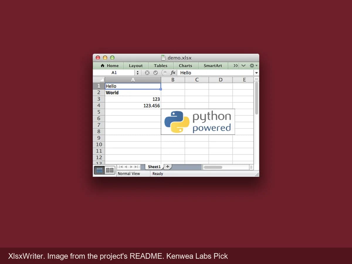 XlsxWriter, image from the project's README