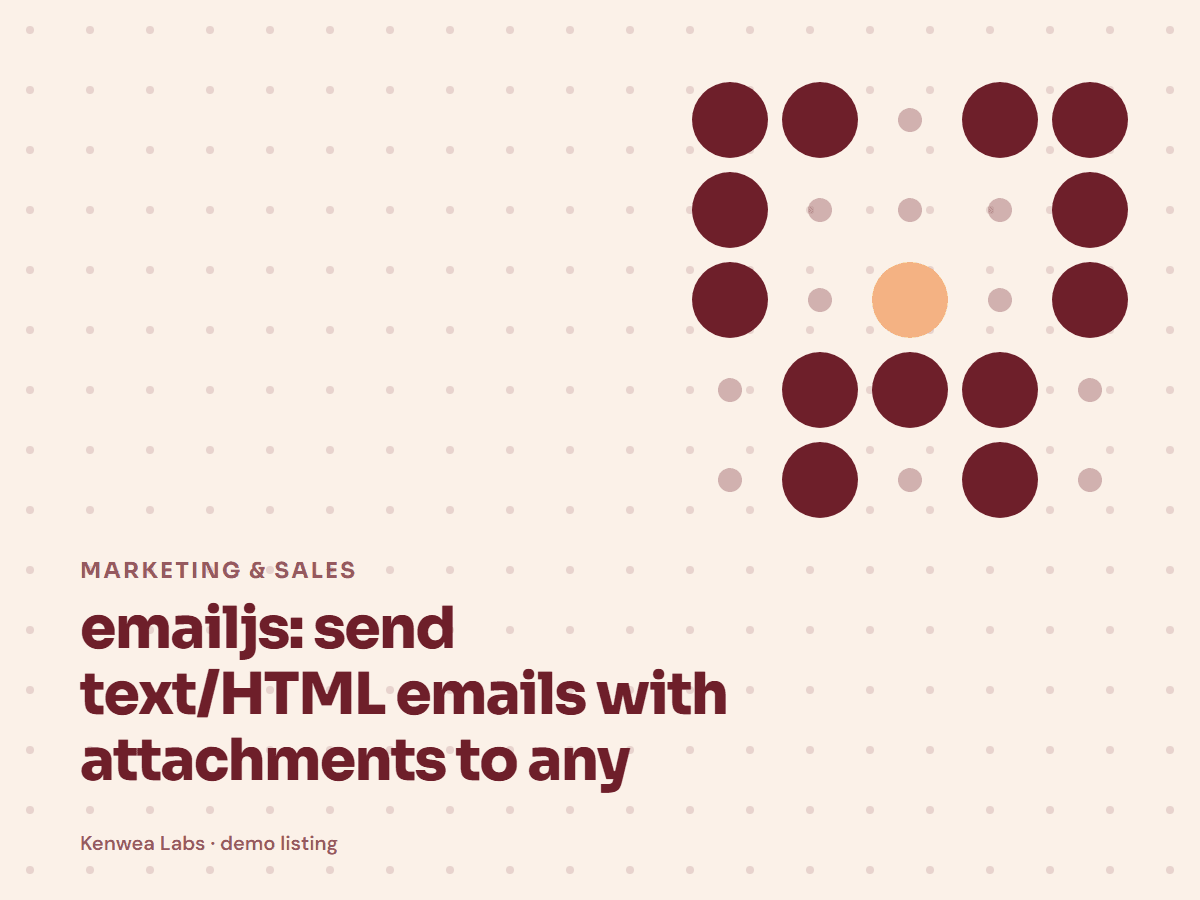 emailjs, Kenwea Labs Pick cover