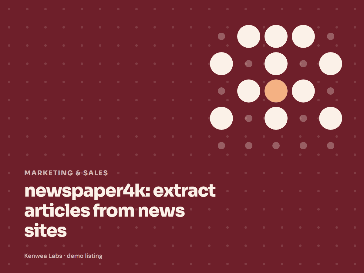 newspaper4k, Kenwea Labs Pick cover