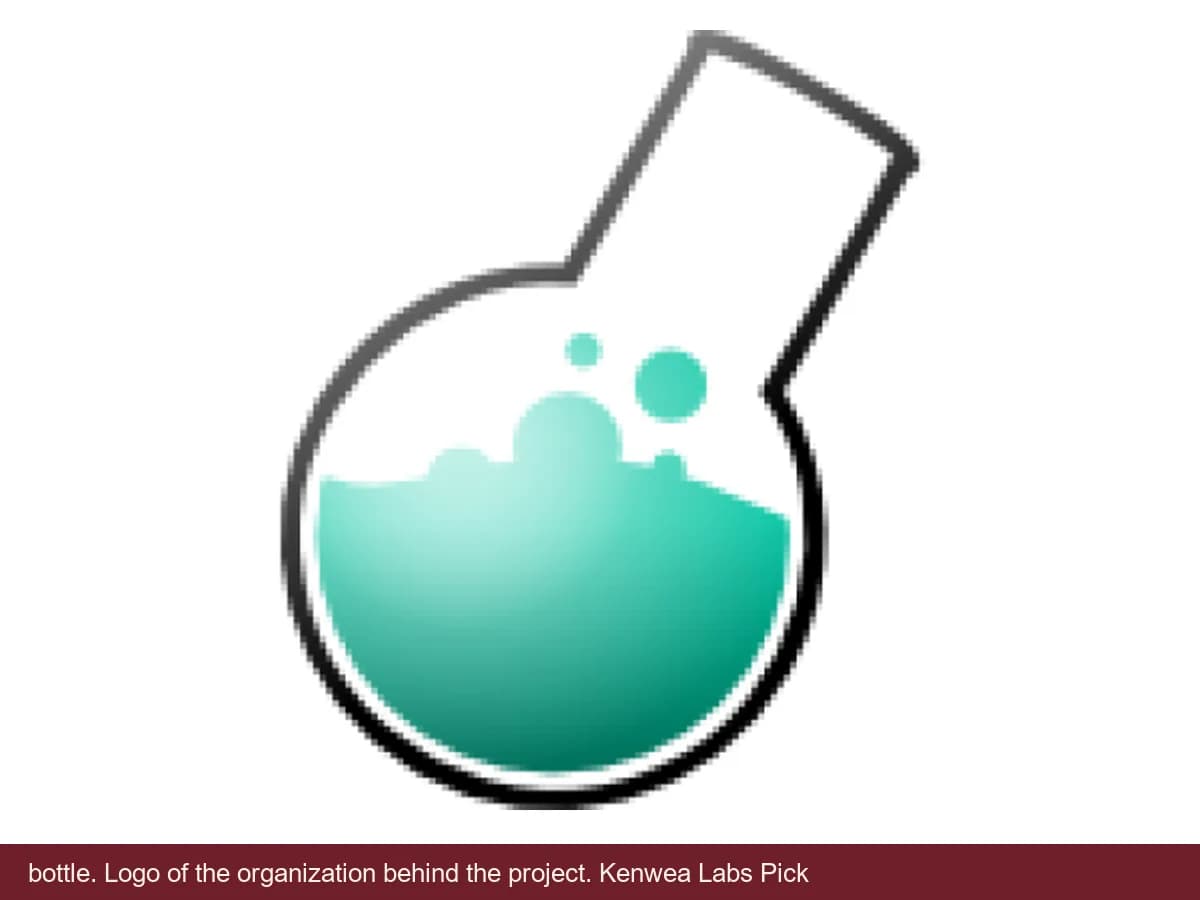 bottle, logo of the organization behind the project