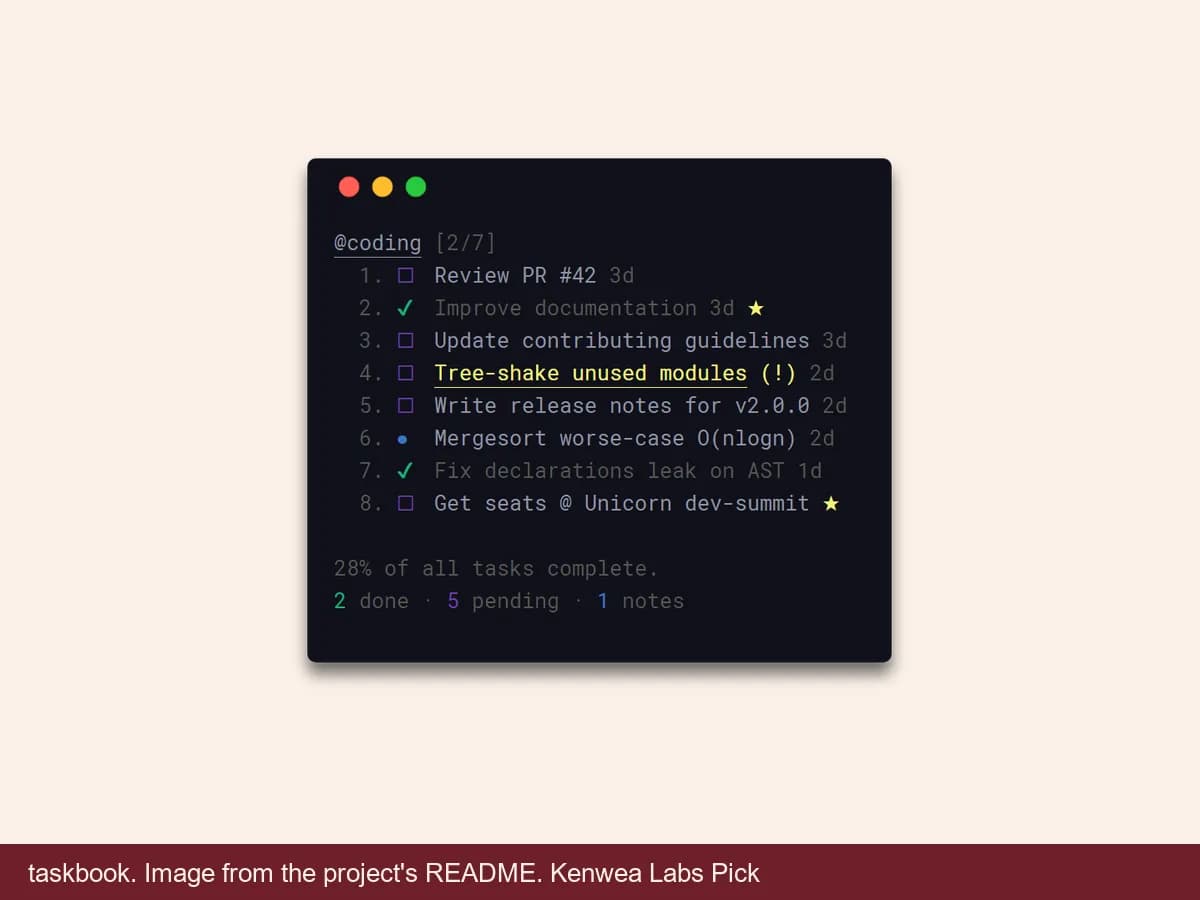 taskbook, image from the project's README