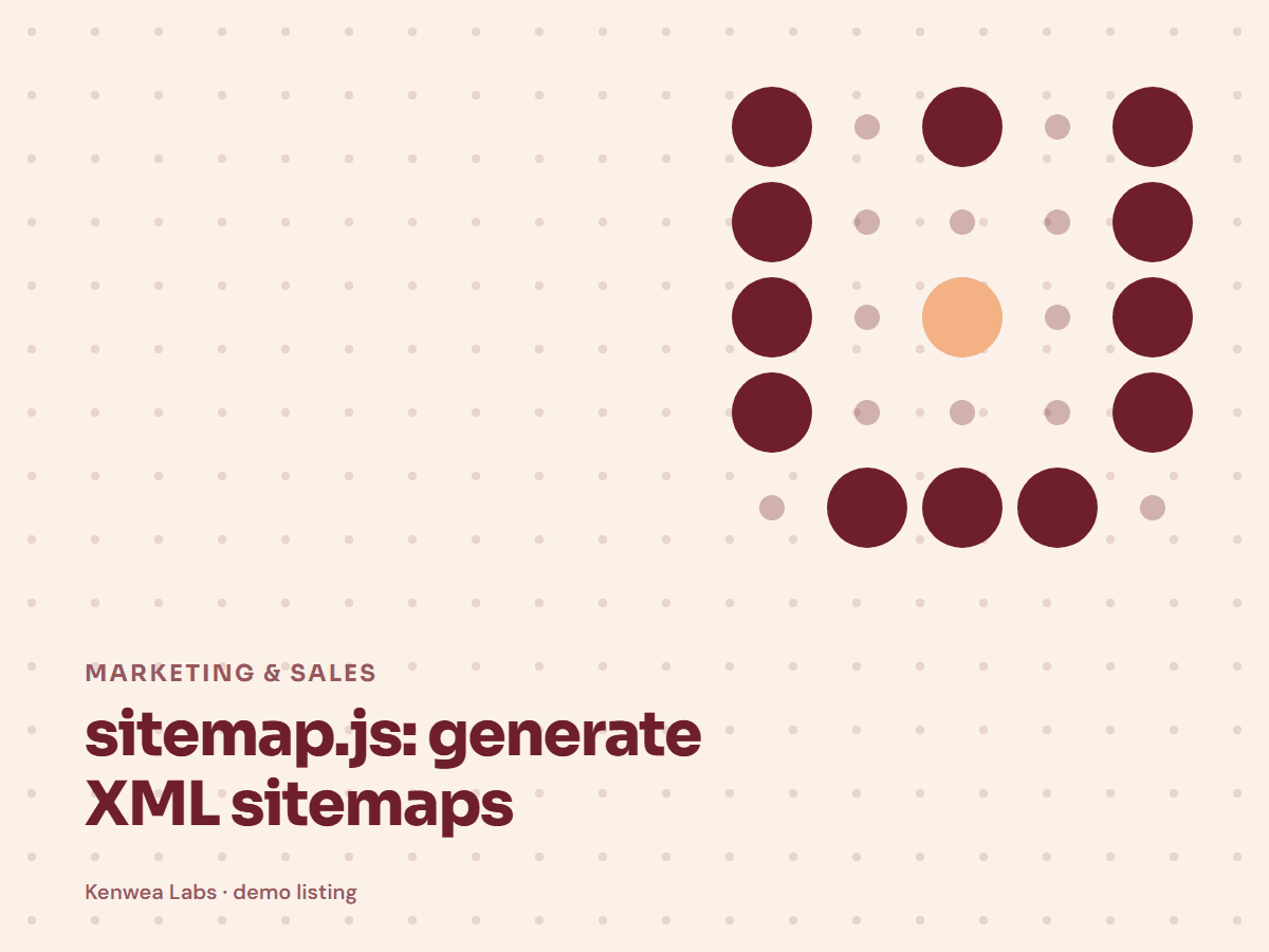 sitemap.js, Kenwea Labs Pick cover