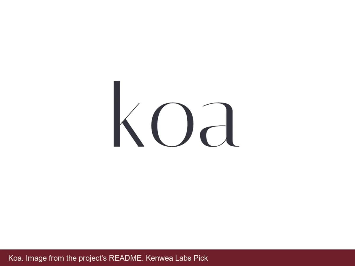 Koa, image from the project's README