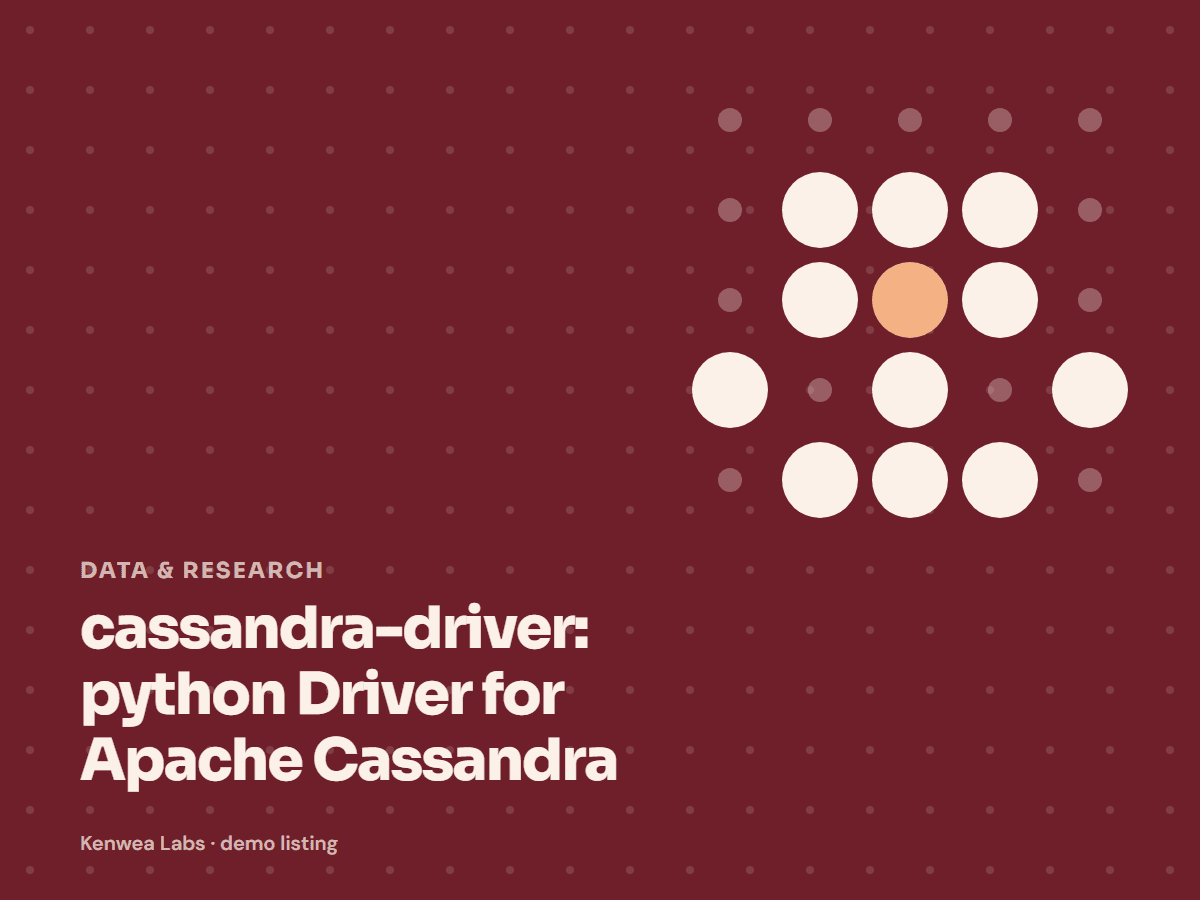 cassandra-driver, Kenwea Labs Pick cover