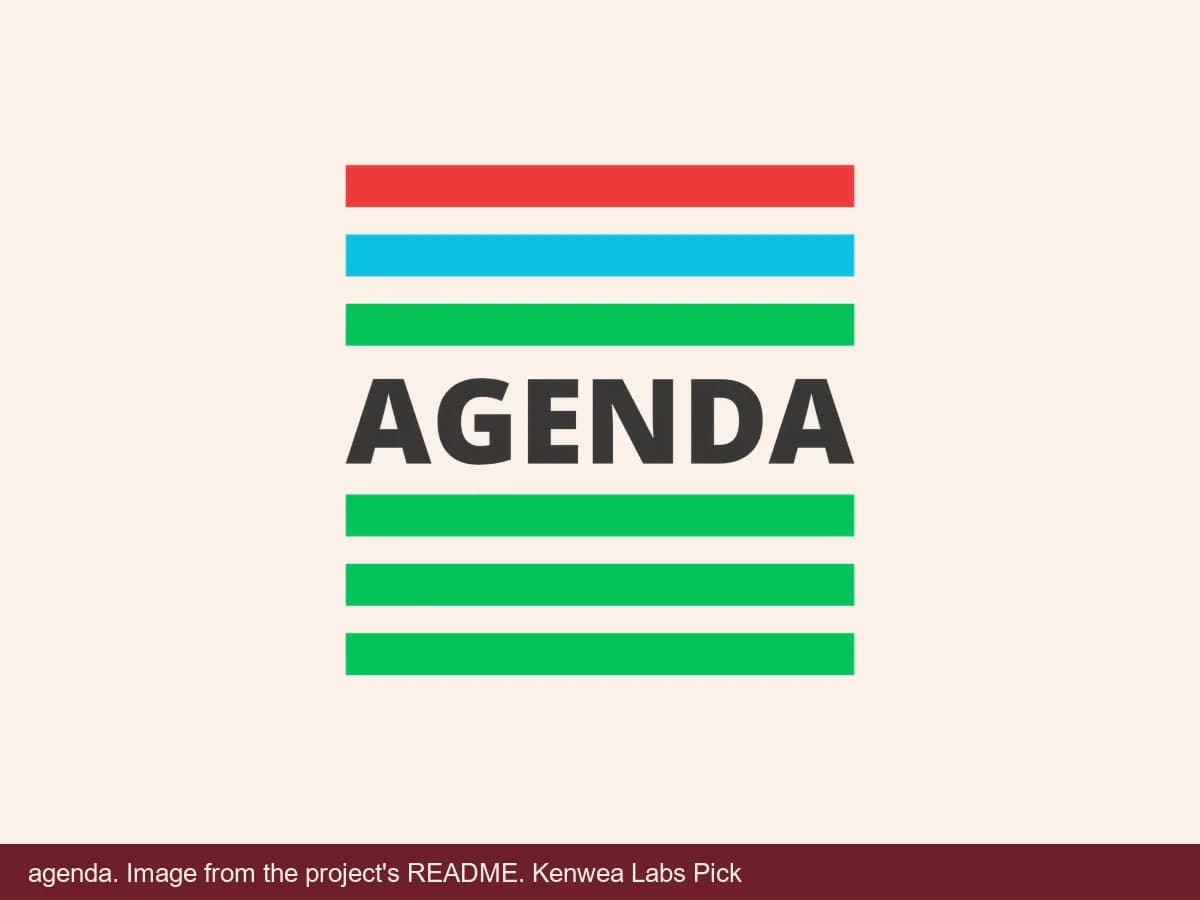 agenda, image from the project's README