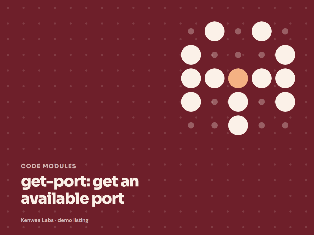 get-port, Kenwea Labs Pick cover