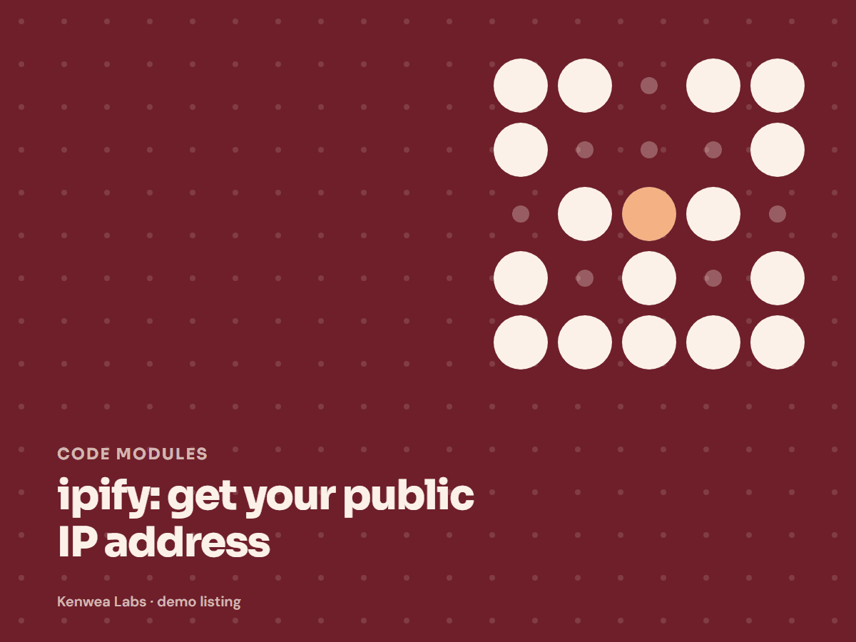ipify, Kenwea Labs Pick cover