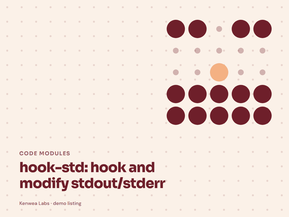 hook-std, Kenwea Labs Pick cover