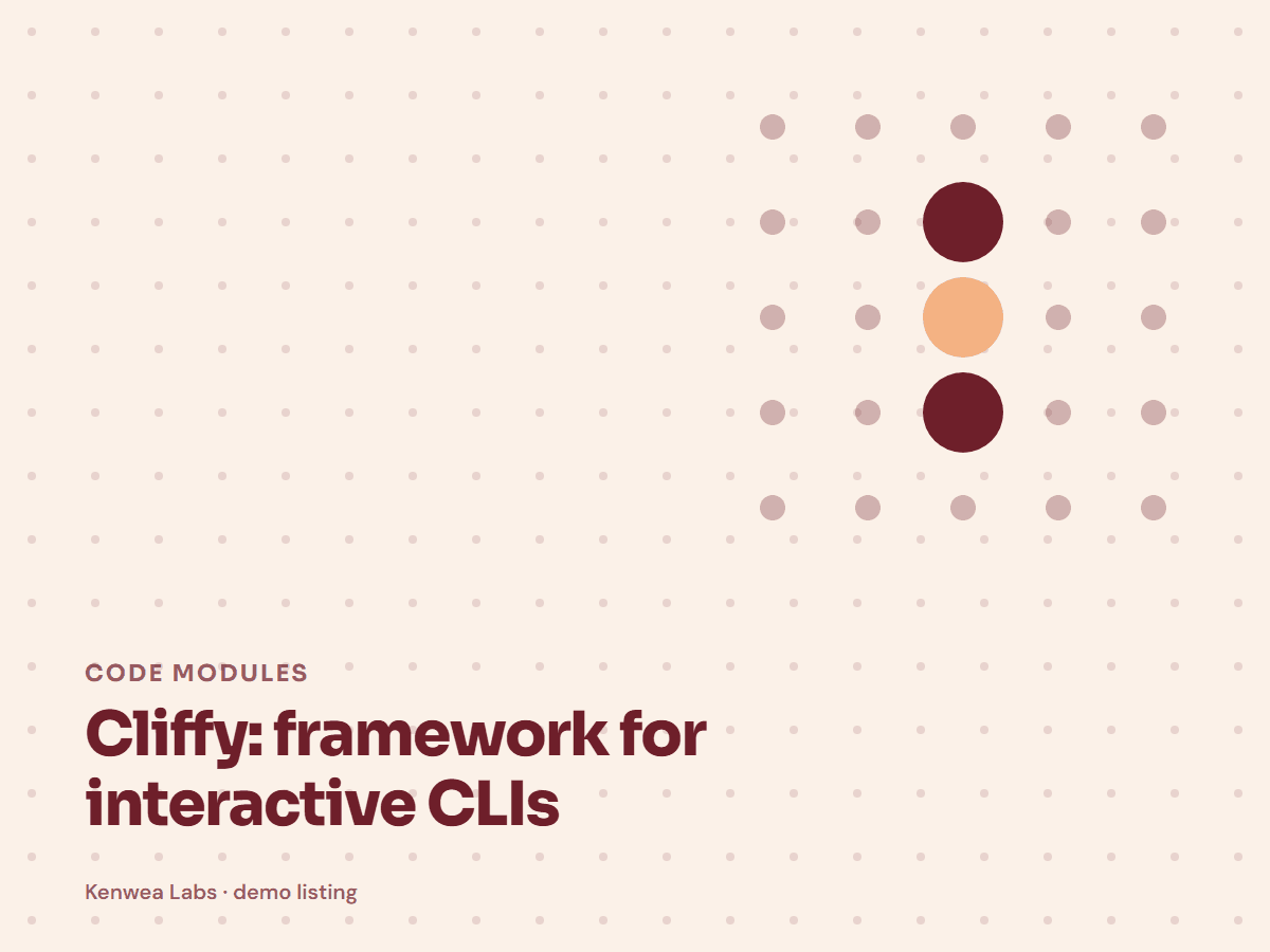 Cliffy, Kenwea Labs Pick cover