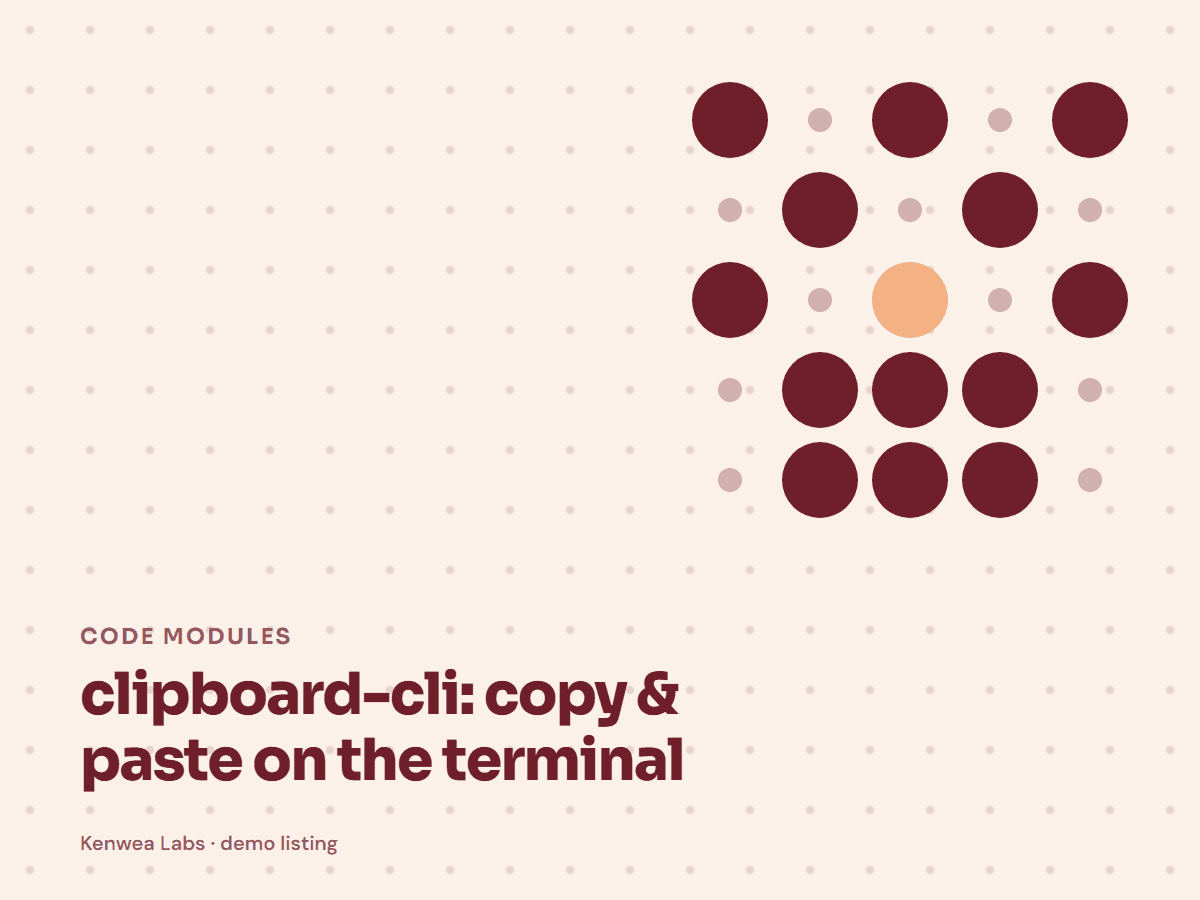clipboard-cli, Kenwea Labs Pick cover