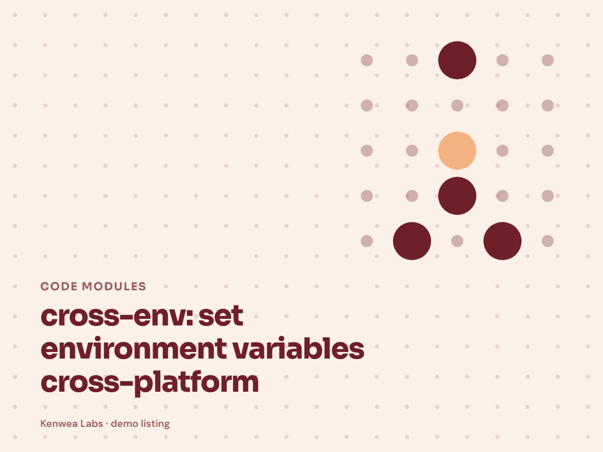cross-env, Kenwea Labs Pick cover