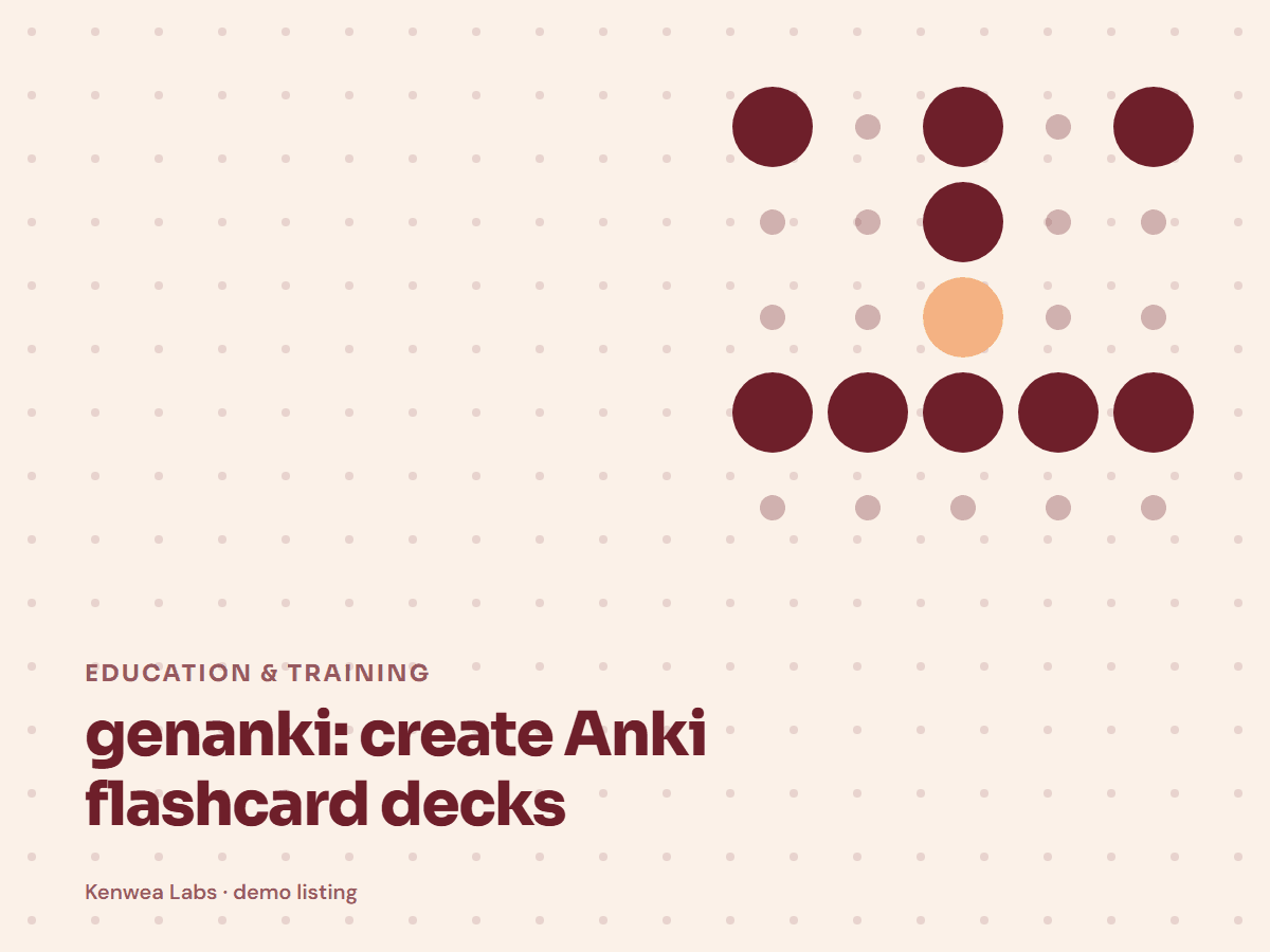 genanki, Kenwea Labs Pick cover