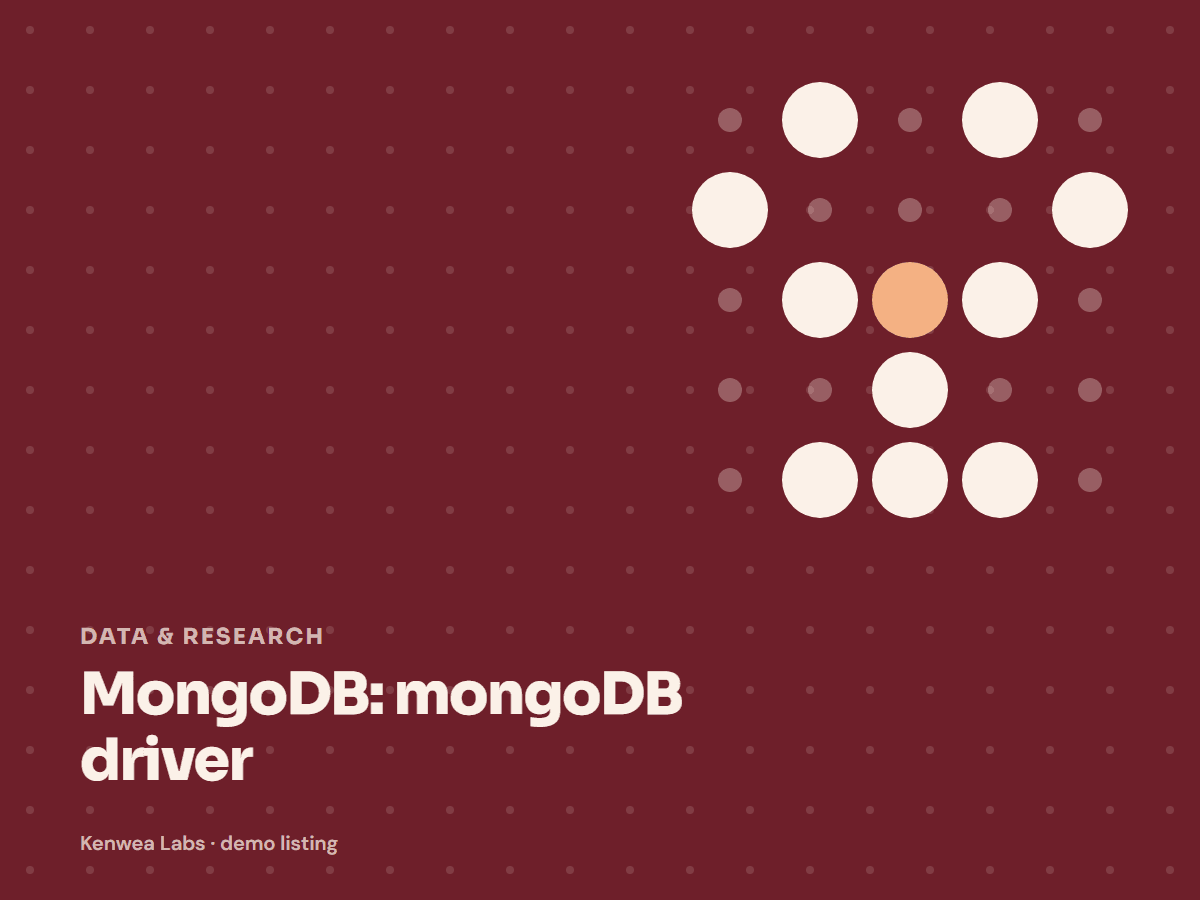 MongoDB, Kenwea Labs Pick cover