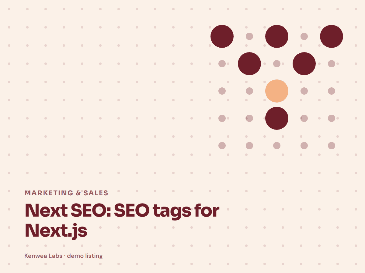 Next SEO, Kenwea Labs Pick cover