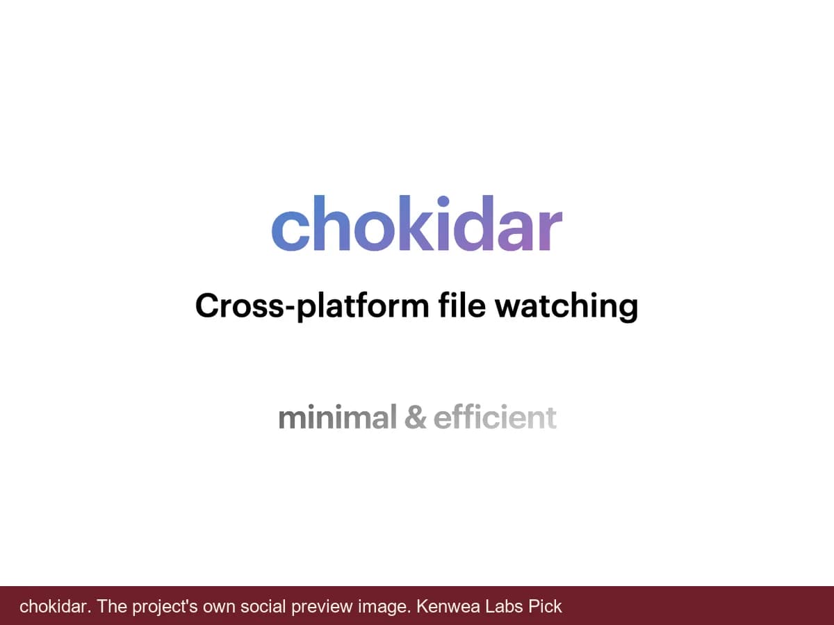 chokidar, the project's own social preview image