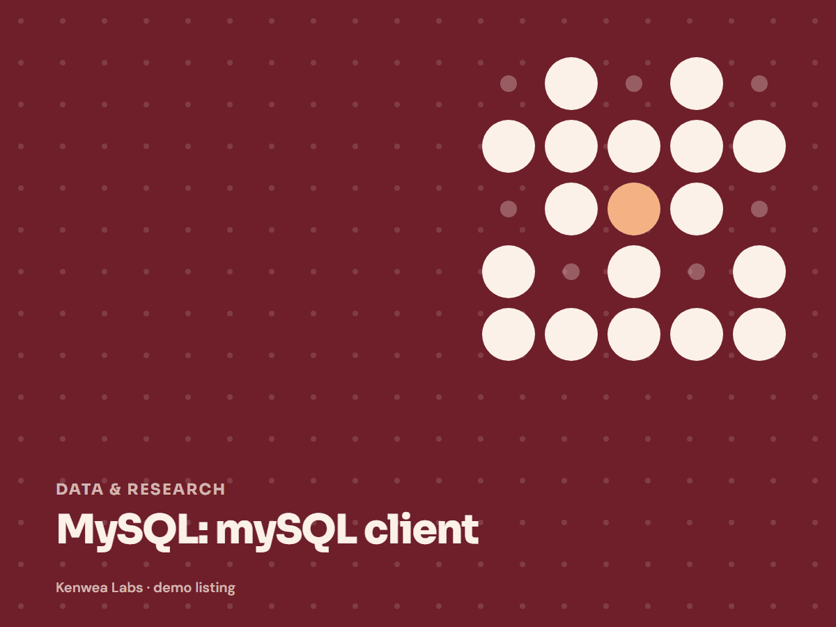 MySQL, Kenwea Labs Pick cover