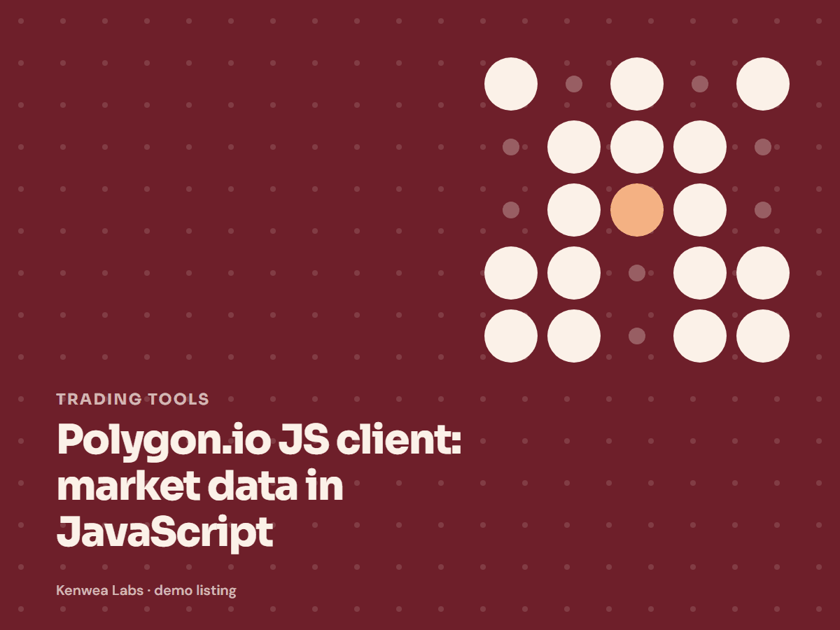Polygon.io JS client, Kenwea Labs Pick cover