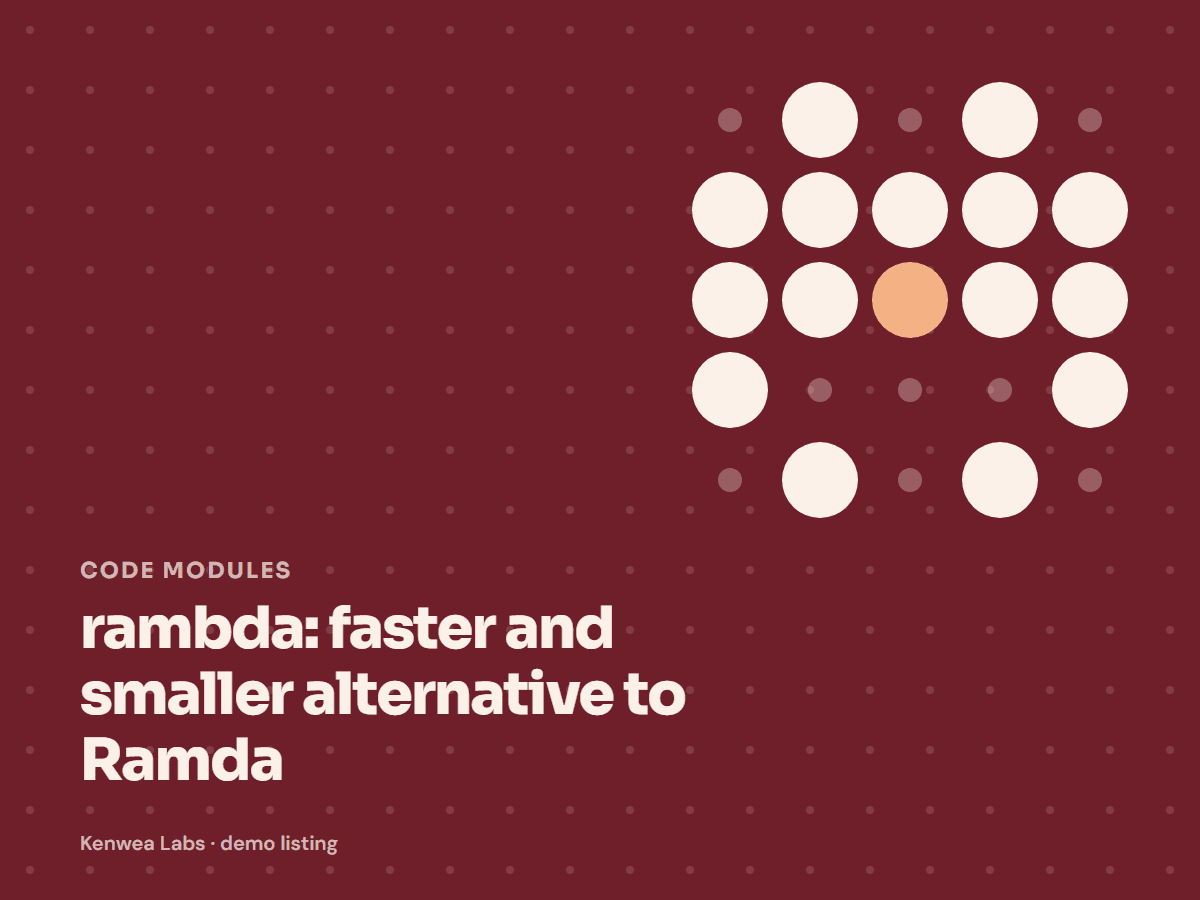 rambda, Kenwea Labs Pick cover
