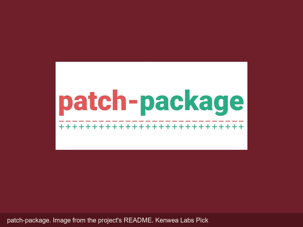 patch-package, image from the project's README