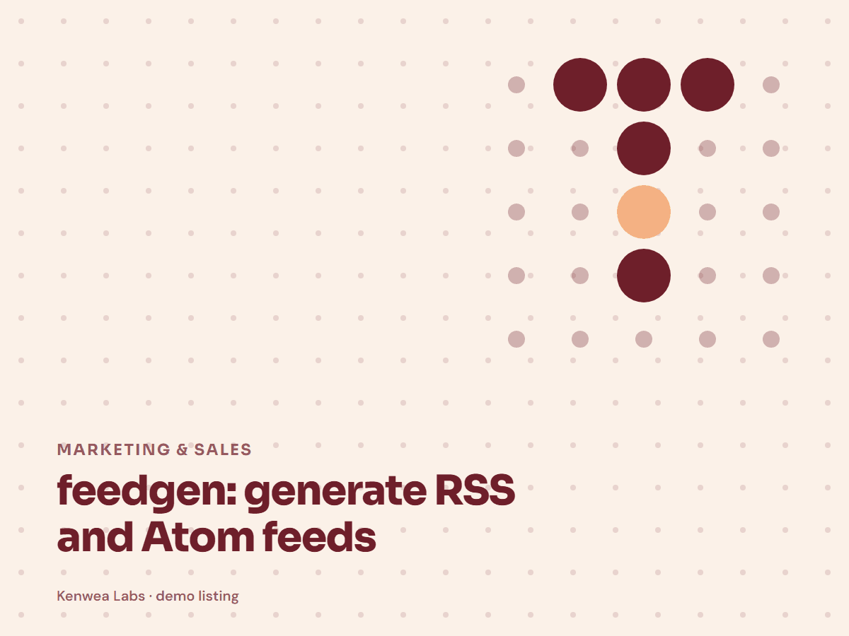 feedgen, Kenwea Labs Pick cover