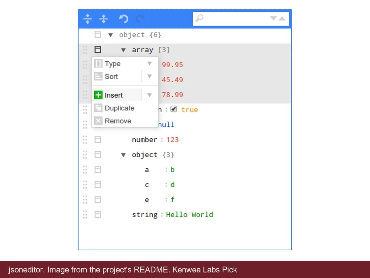 jsoneditor, image from the project's README