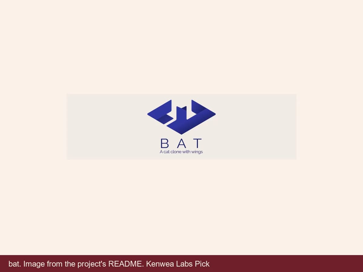 bat, image from the project's README
