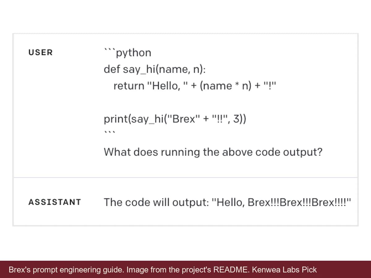 Brex's prompt engineering guide, image from the project's README