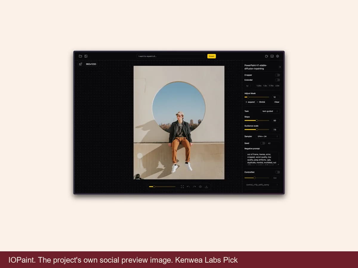 IOPaint, the project's own social preview image