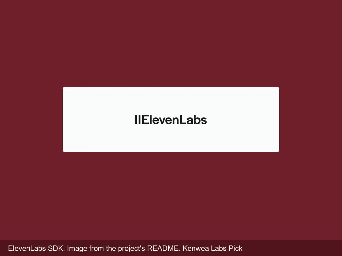 ElevenLabs SDK, image from the project's README