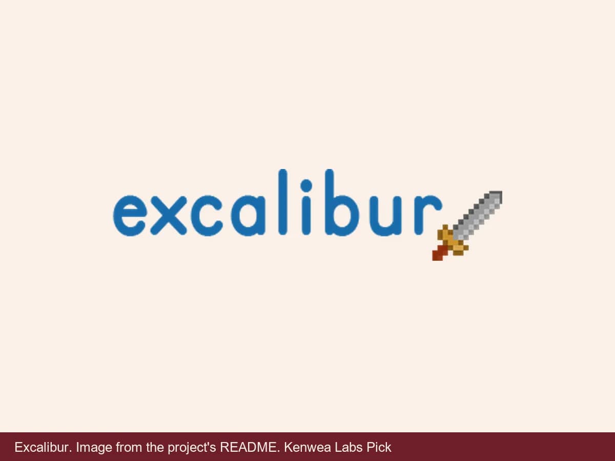 Excalibur, image from the project's README