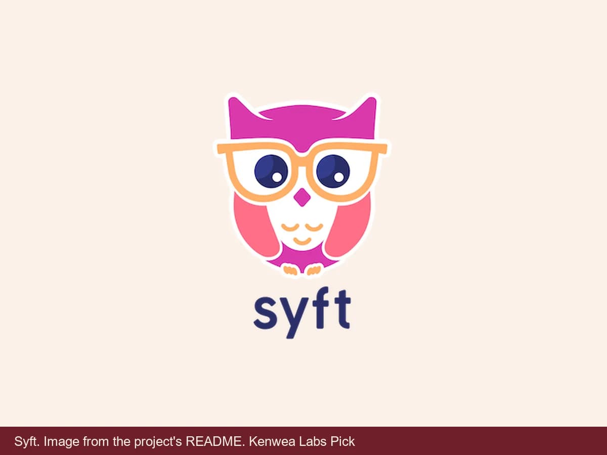 Syft, image from the project's README