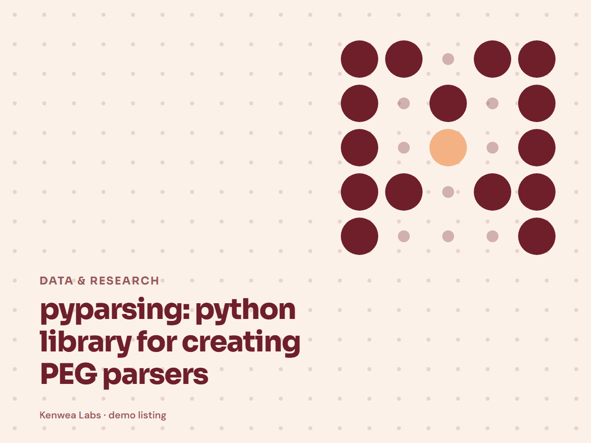 pyparsing, Kenwea Labs Pick cover