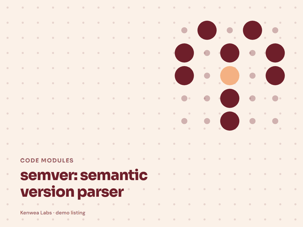 semver, Kenwea Labs Pick cover