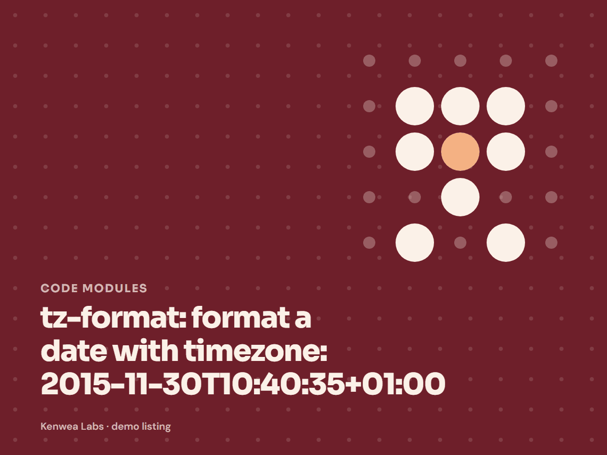 tz-format, Kenwea Labs Pick cover