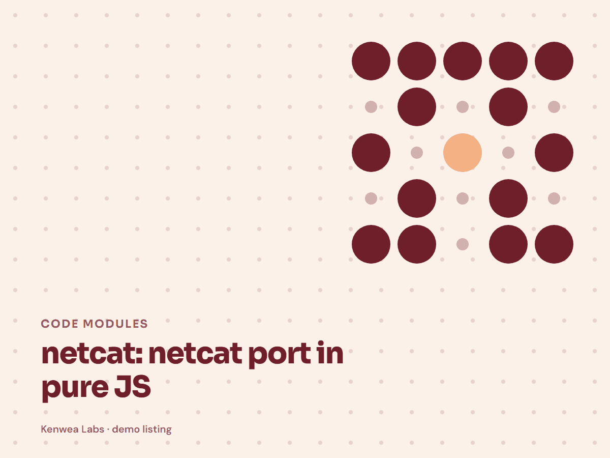 netcat, Kenwea Labs Pick cover
