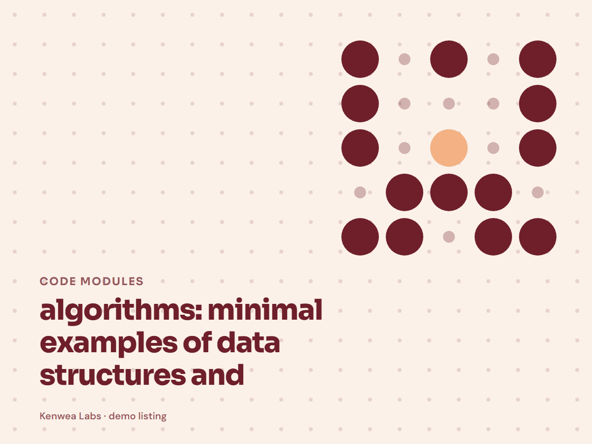 algorithms, Kenwea Labs Pick cover