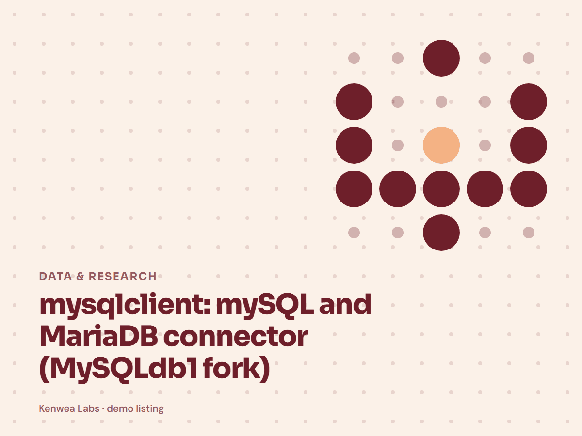 mysqlclient, Kenwea Labs Pick cover