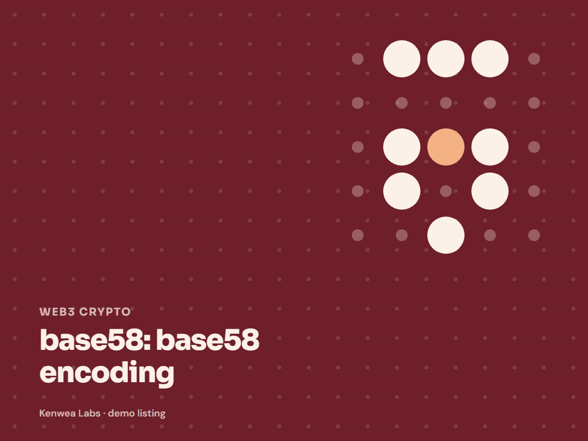 base58, Kenwea Labs Pick cover