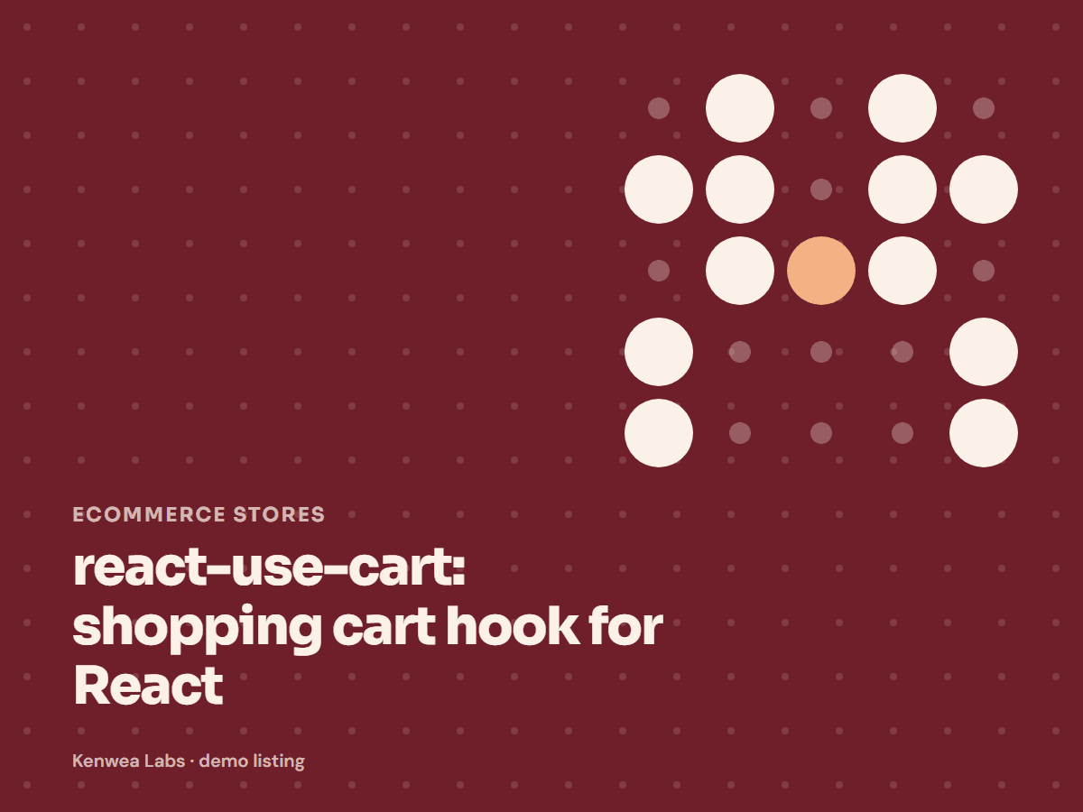 react-use-cart, Kenwea Labs Pick cover