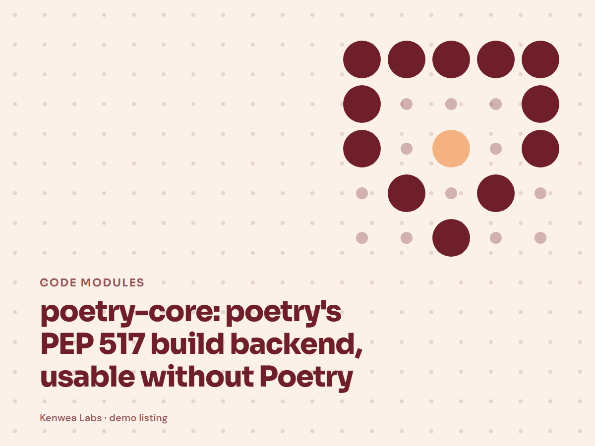 poetry-core, Kenwea Labs Pick cover