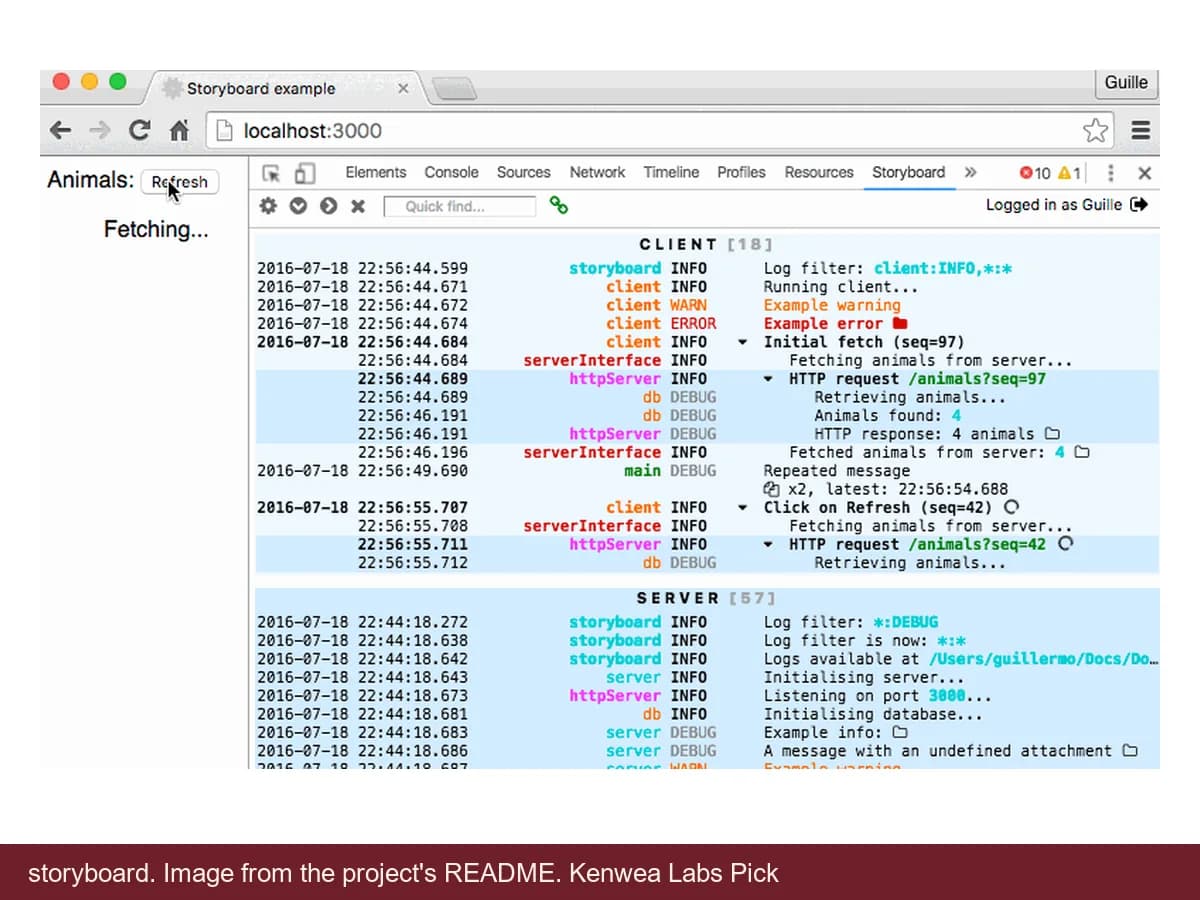 storyboard, image from the project's README